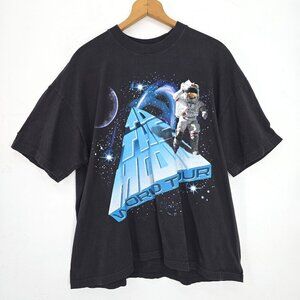 Kid Cudi 2022  To the Moon World Tour Black Rap T-Shirt Size L